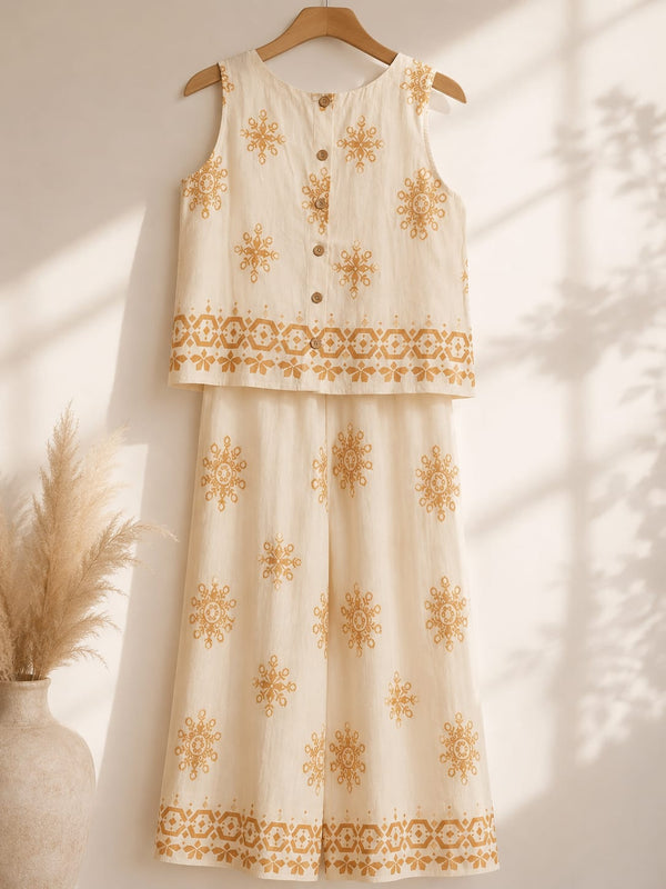 Ensemble Top & Jupe Midi Fluide — Féminin & Élégant