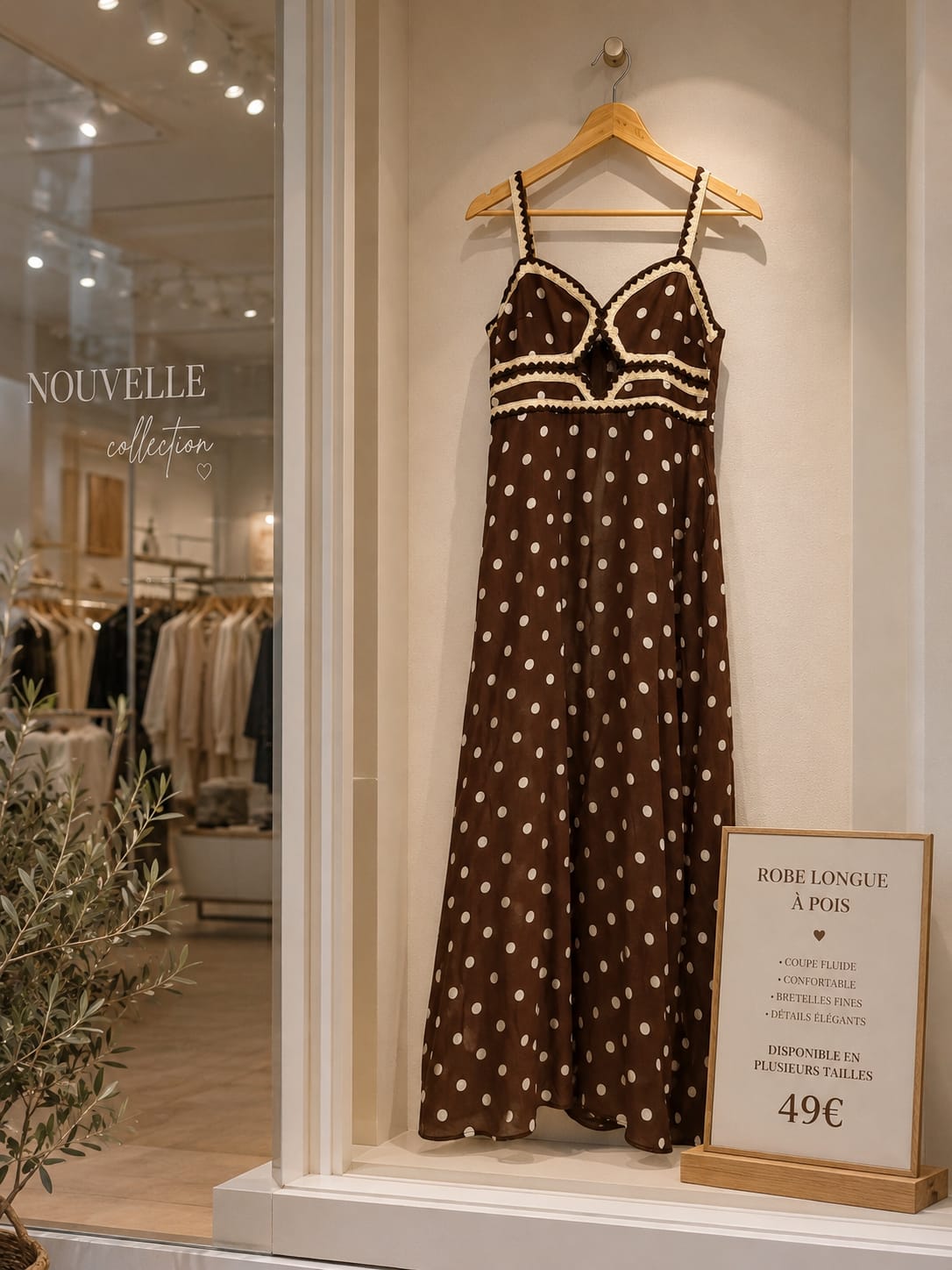 Robe Longue à Pois— Élégance & Féminité