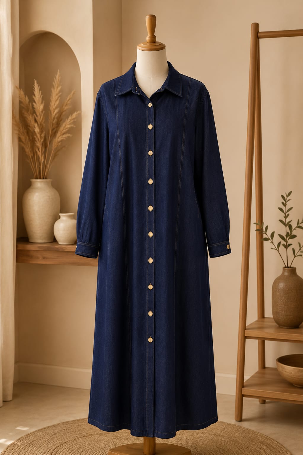 ROBE EN JEAN BOUTONNEE