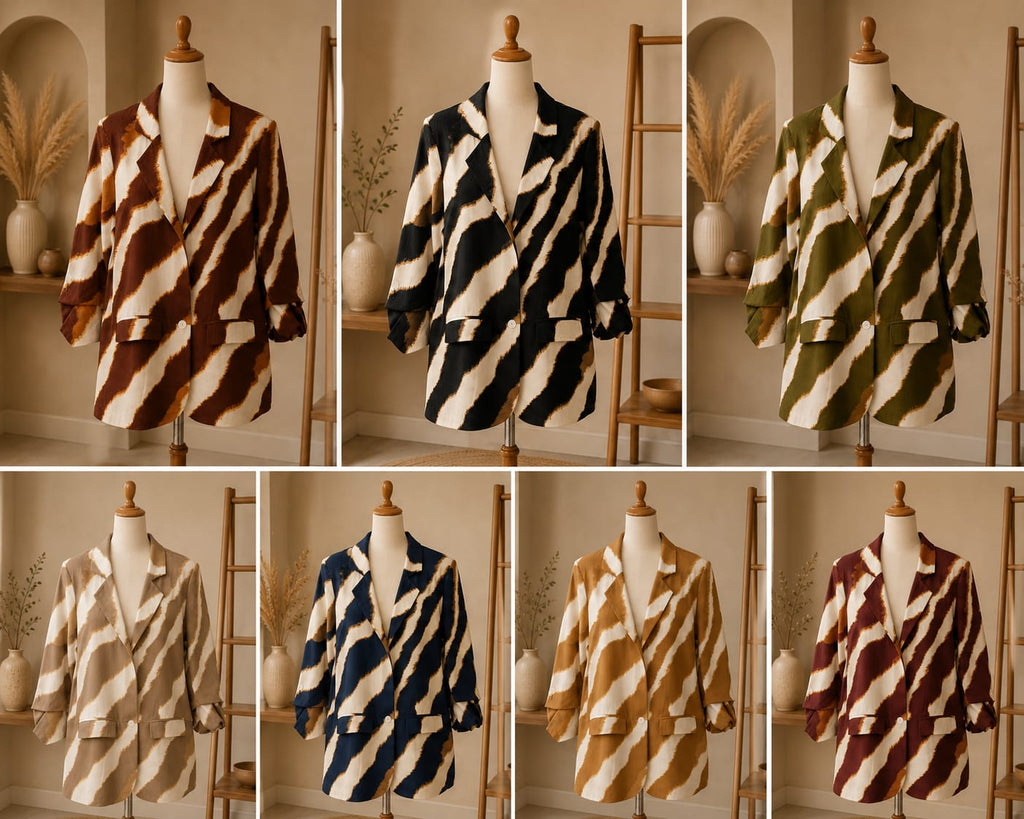 Blazer Oversize Imprimé Exclusif — Statement Look