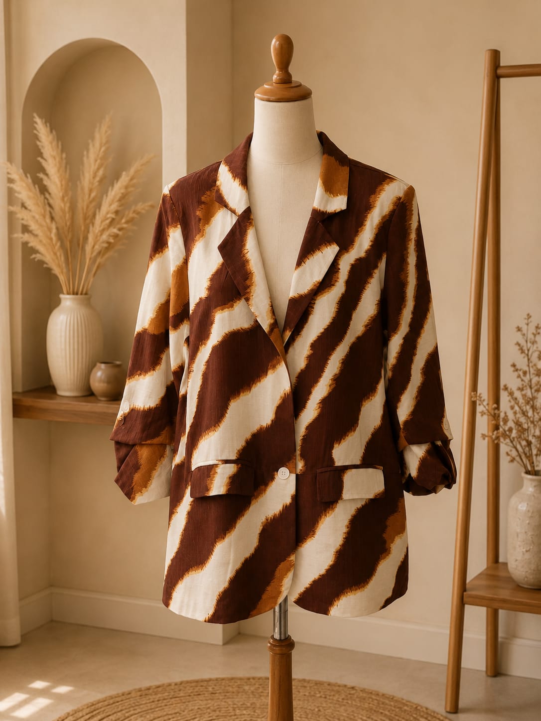 Blazer Oversize Imprimé Exclusif — Statement Look